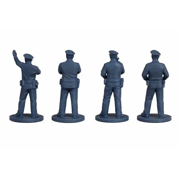 Police Figures – 8 Unpainted Resin Officers for Model Railroad & Dioramas 28mm - Picture 7 of 10